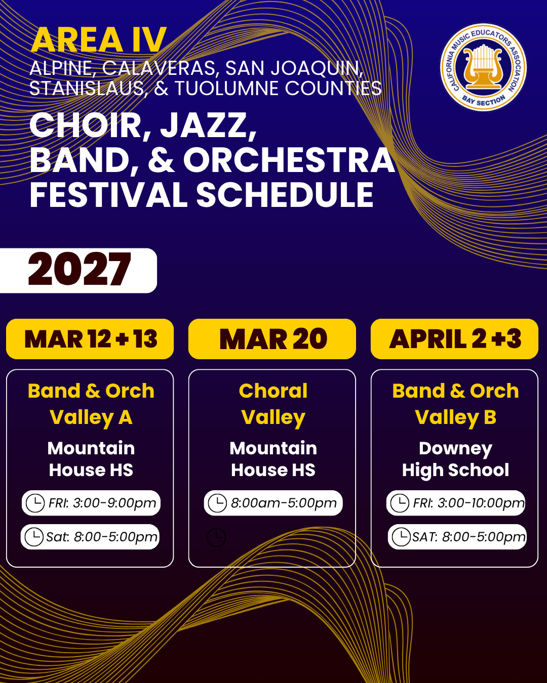 2027 Large Group Festivals - Area IV